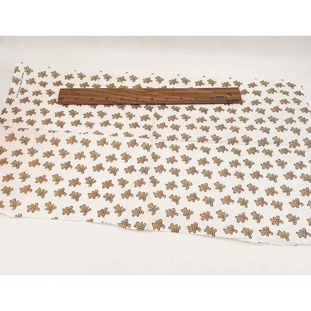 Small Lot of Vintage Teddy Bear Gift Wrap Sheets Bags  Scrapbooking Junk Craft